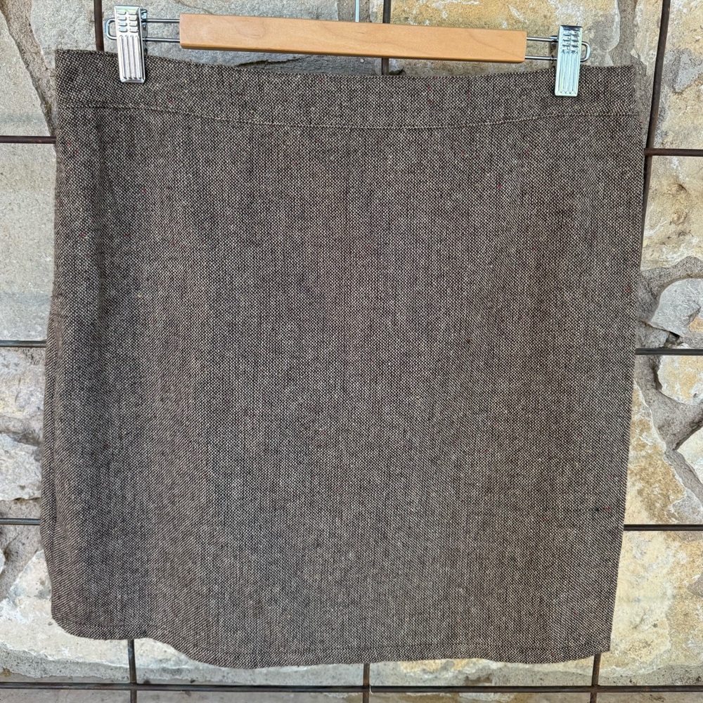 Copper Key Brown tweed skirt size  X LG